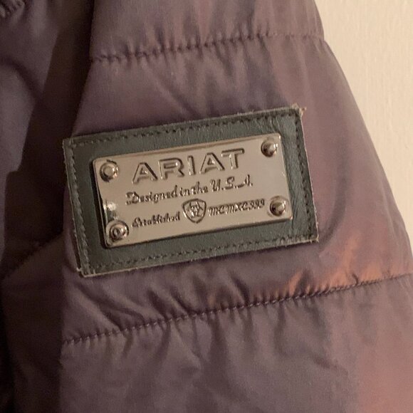 AriatTek insulated puffer jacket Womens Large Dark Grey - Picture 7 of 9